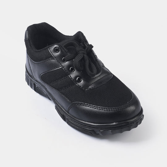 Boys School Shoes ES-05-BLACK