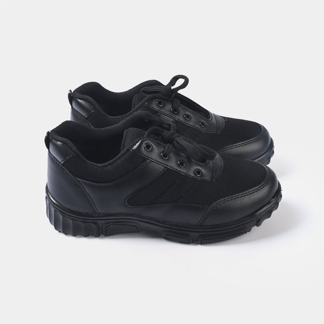 Boys School Shoes ES-05-BLACK