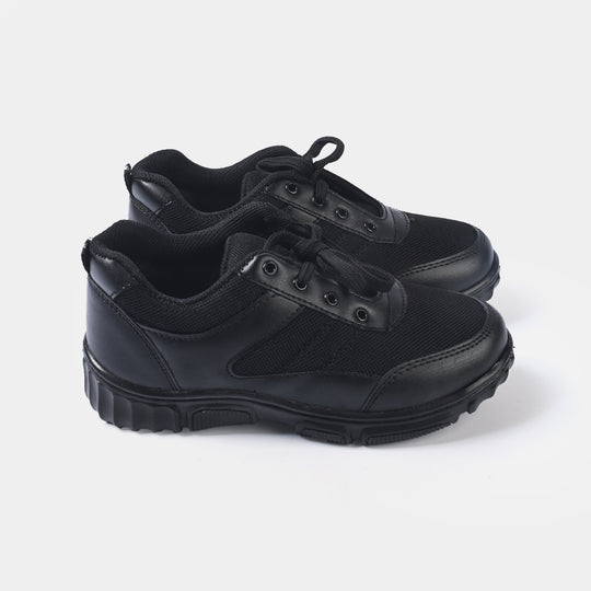 Boys School Shoes ES-05-BLACK
