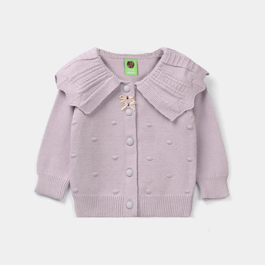 Infant Girls Acrylic Sweater-Fish Frill