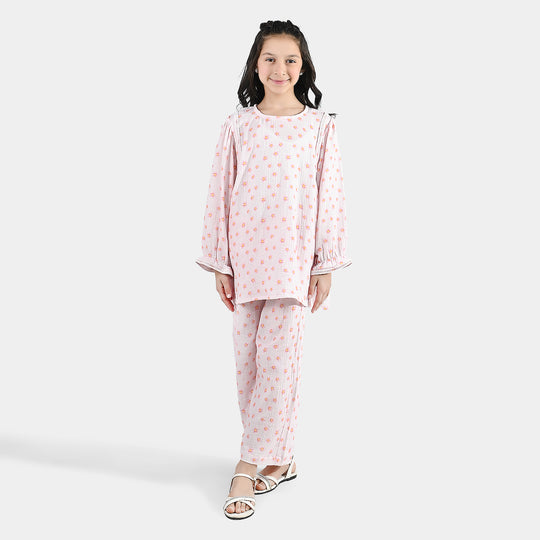 Girls Gauze Co-Ord Set (Orchid) - Baby Pink
