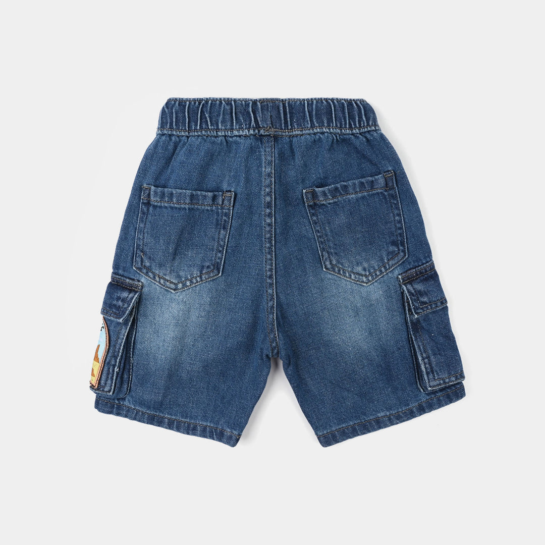 Boys Denim Rigid Shorts (Desert Day) - Mid Blue