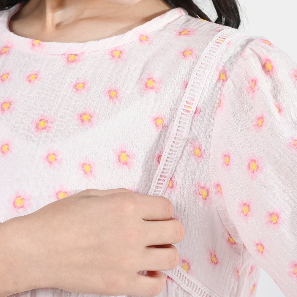 Girls Gauze Co-Ord Set (Orchid) - Baby Pink