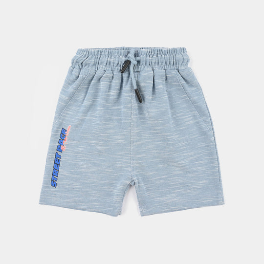 Infant Boys Cotton PK Knitted Shorts (Tokyo) - Sky Blue
