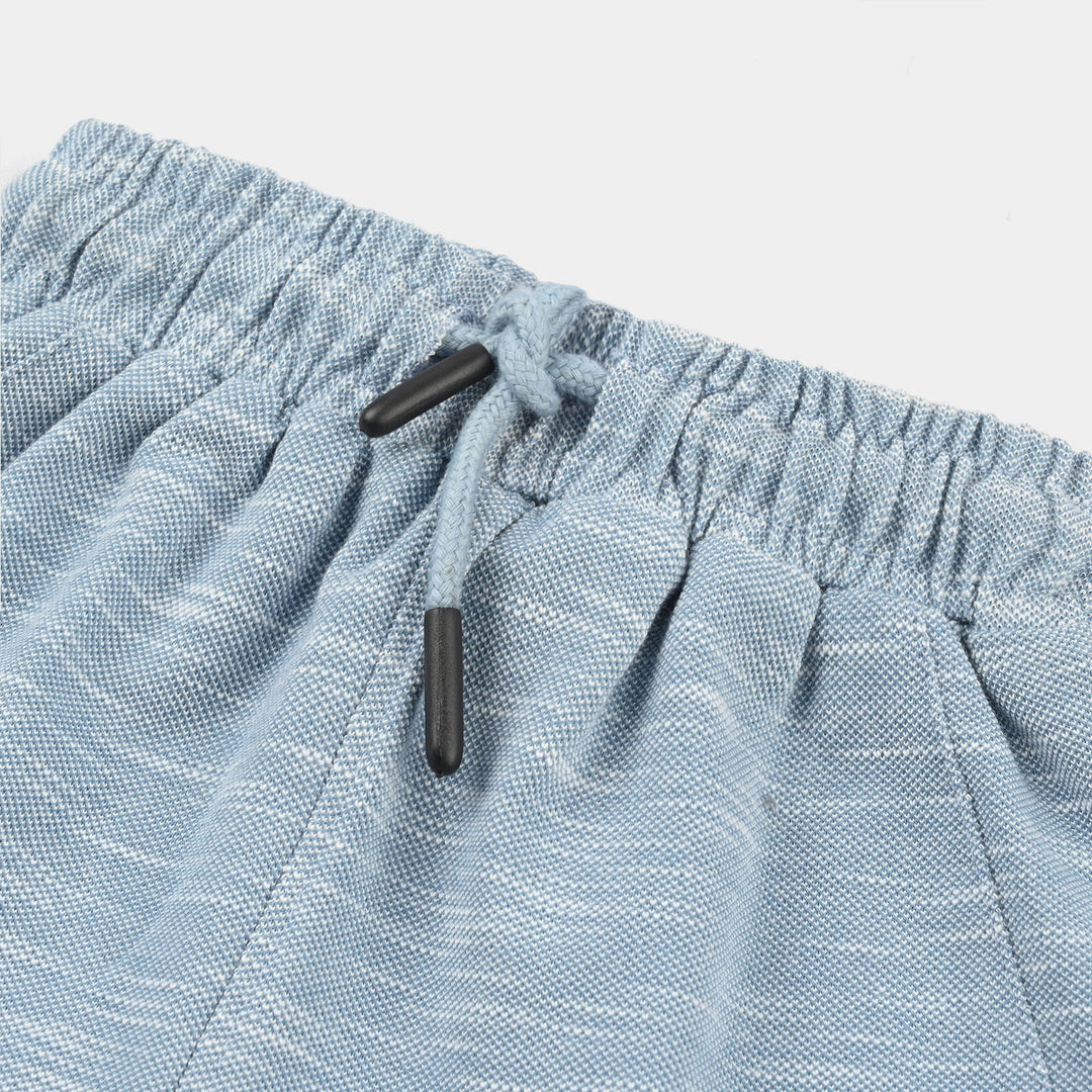 Infant Boys Cotton PK Knitted Shorts (Tokyo) - Sky Blue
