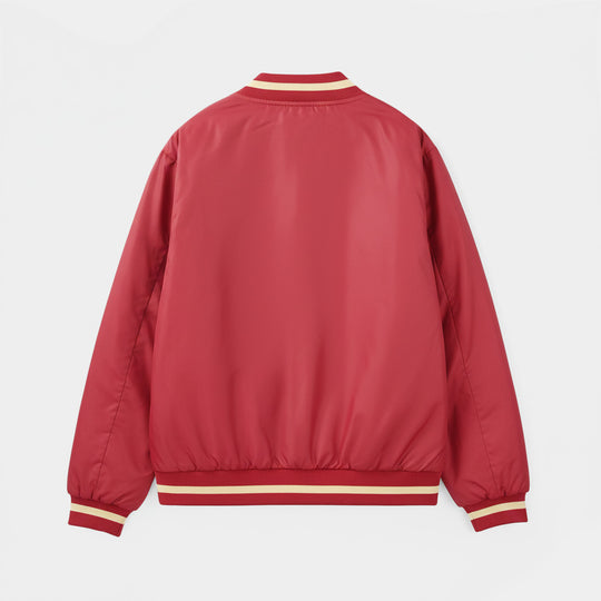 Teens Girls Puffer Jacket Aesthetic Club-Red.Dahlia