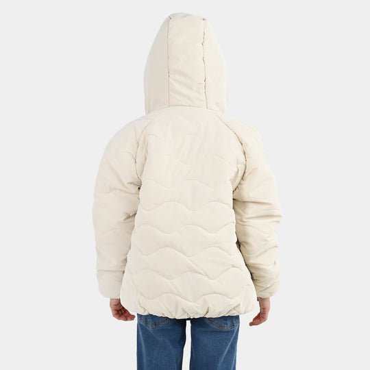 Girls Quilted Jacket Basic - Beige