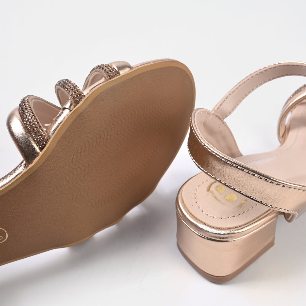 Girls Heel sandal ZP-109-CHAMPAGNE
