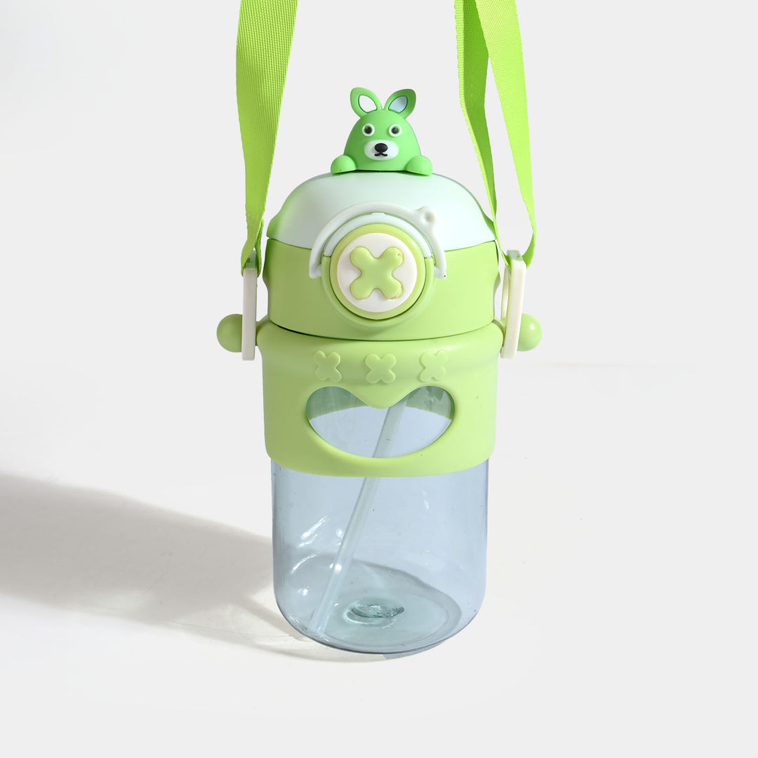 KIDS STRAW WATER BOTTLE/BEAKER | SH2704 - GREEN