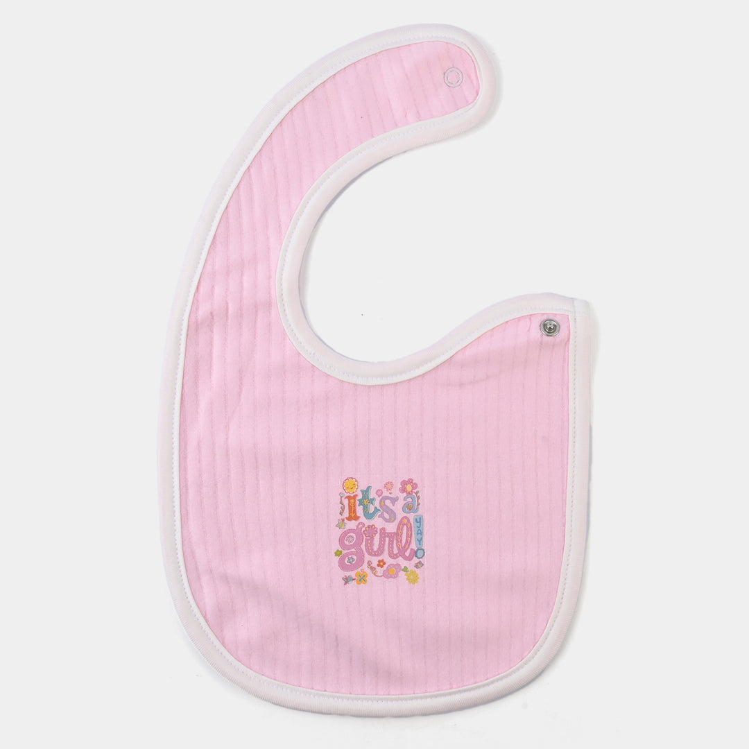 Infant Baby Bib/Apron Pink | 0M+