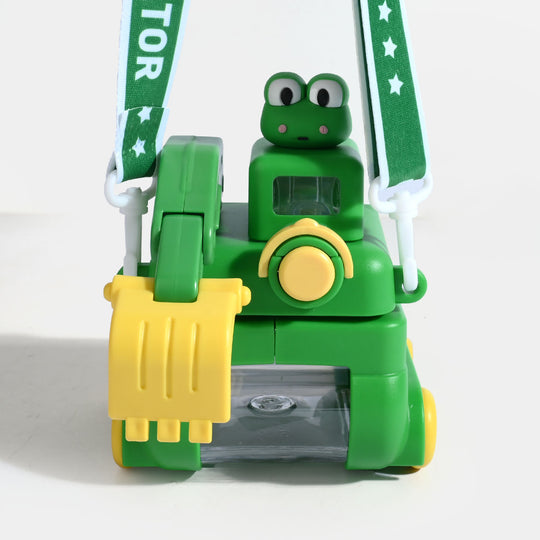 CUTE EXCAVATOR STRAW CUP WATER BOTTLE/BEAKER | SH2695 - GREEN