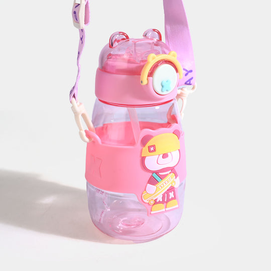 KIDS STRAW WATER BOTTLE/BEAKER | SH2703 - PINK