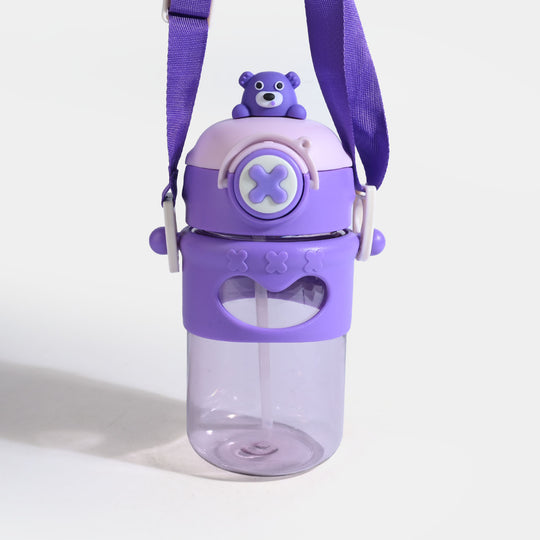 KIDS STRAW WATER BOTTLE/BEAKER | SH2704 - PURPLE