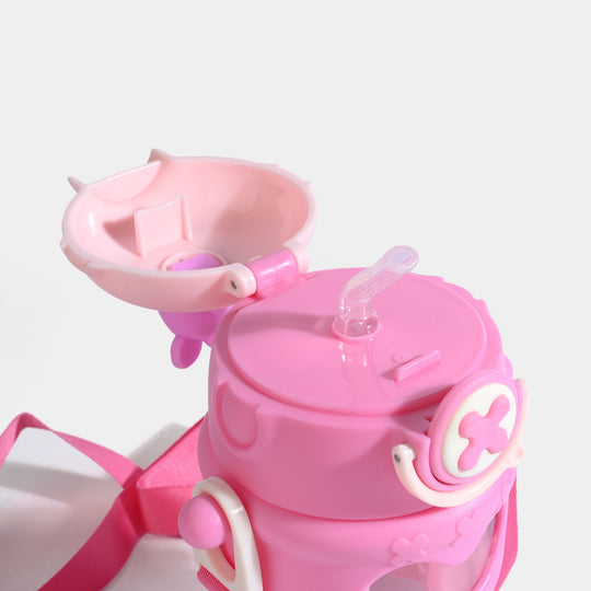 KIDS STRAW WATER BOTTLE/BEAKER | SH2704 - PINK