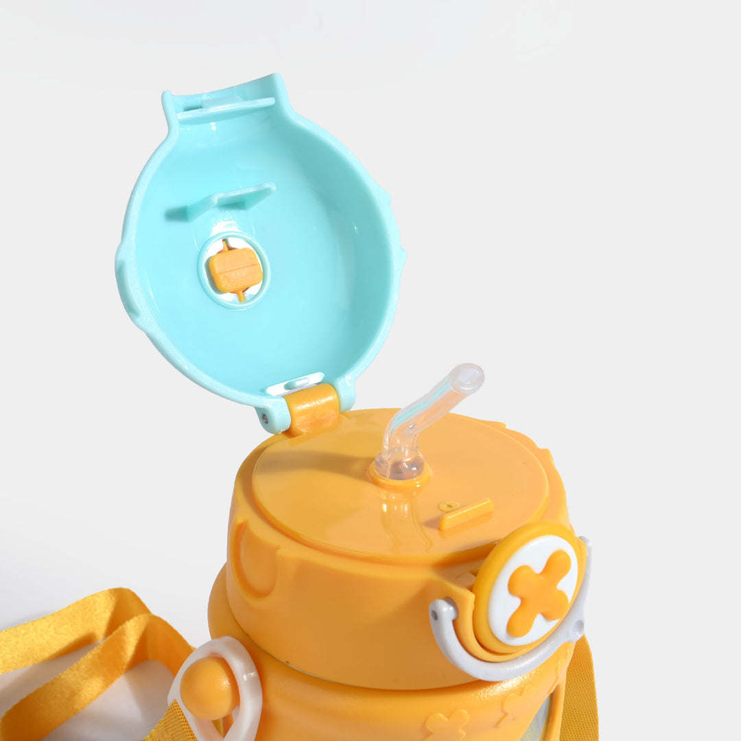 KIDS STRAW WATER BOTTLE/BEAKER | SH2704 - YELLOW