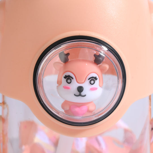 KIDS STRAW WATER BOTTLE/BEAKER | SH2702 - PEACH