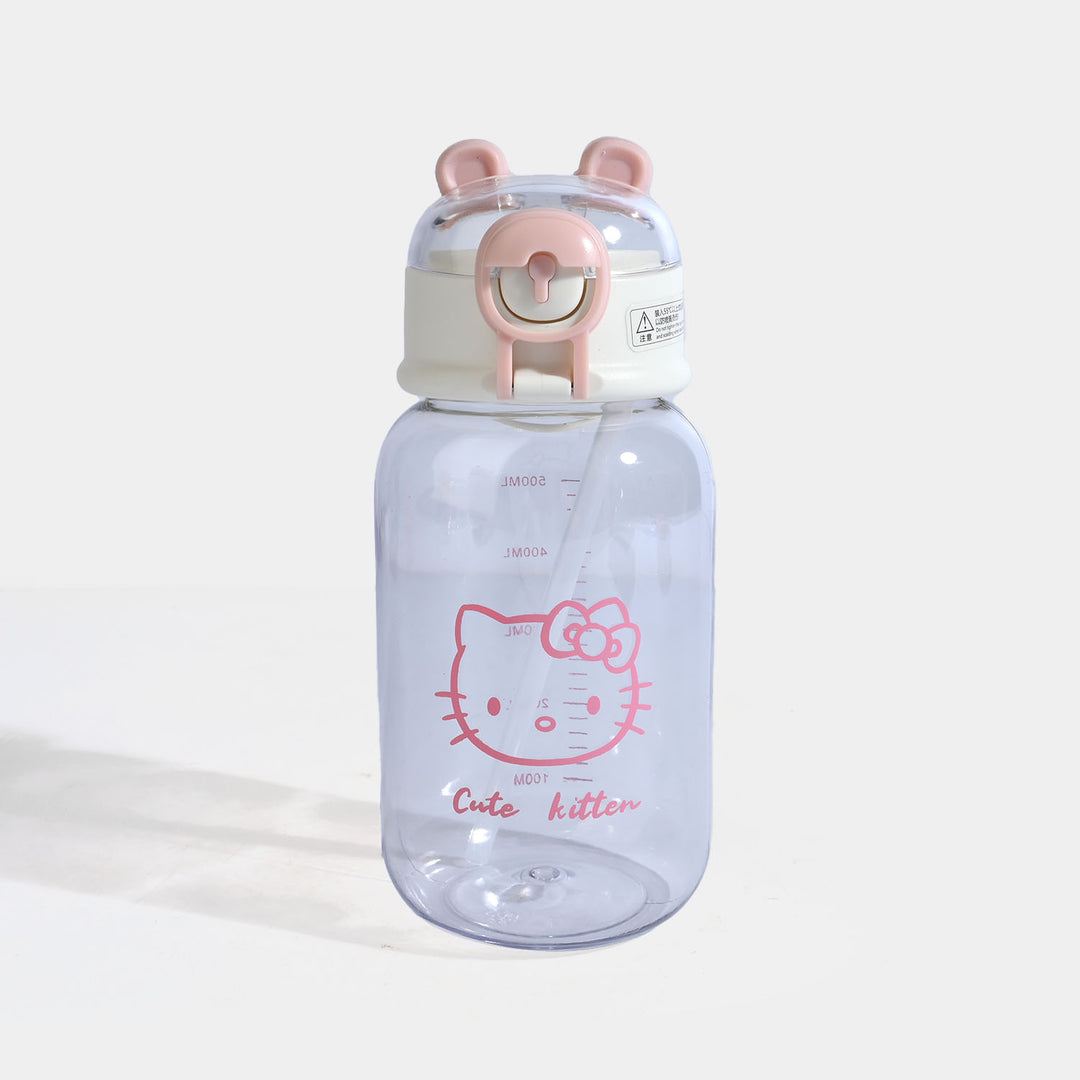 CARTOON TRANSPARENT WATER BOTTLE/BEAKER | SH2682 - PINK