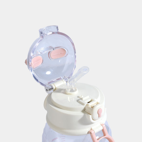 CARTOON TRANSPARENT WATER BOTTLE/BEAKER | SH2682 - PINK