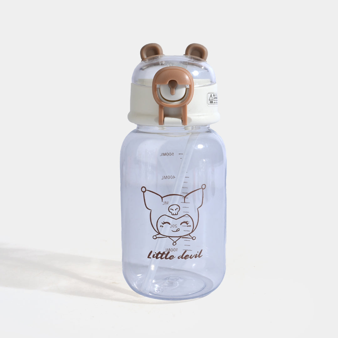 CARTOON TRANSPARENT WATER BOTTLE/BEAKER | SH2682 - BROWN
