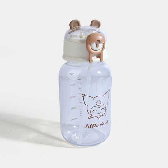 CARTOON TRANSPARENT WATER BOTTLE/BEAKER | SH2682 - BROWN