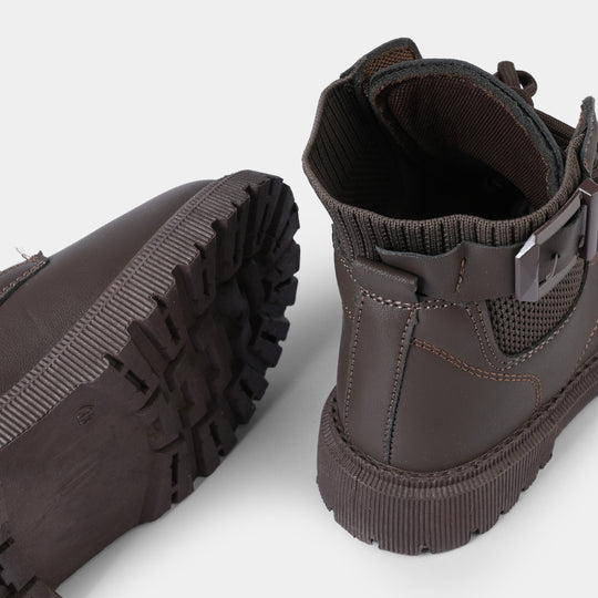 Boys Boots A02 - Brown