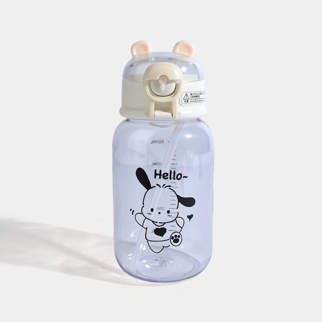 CARTOON TRANSPARENT WATER BOTTLE/BEAKER | SH2682 - WHITE