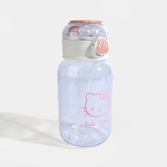 CARTOON TRANSPARENT WATER BOTTLE/BEAKER | SH2683 - PINK