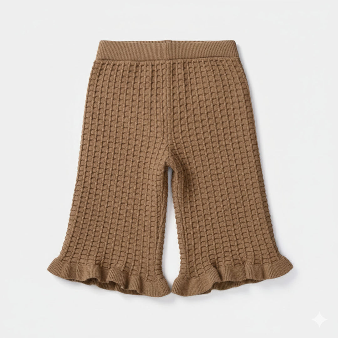 Infant Girls Acrylic Suit - Brown