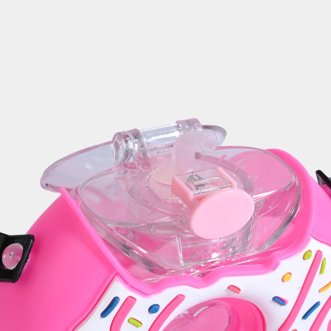 DONUT STRAW TUMBLER/BEAKER FOR GIRLS | SH2692 - D.PINK