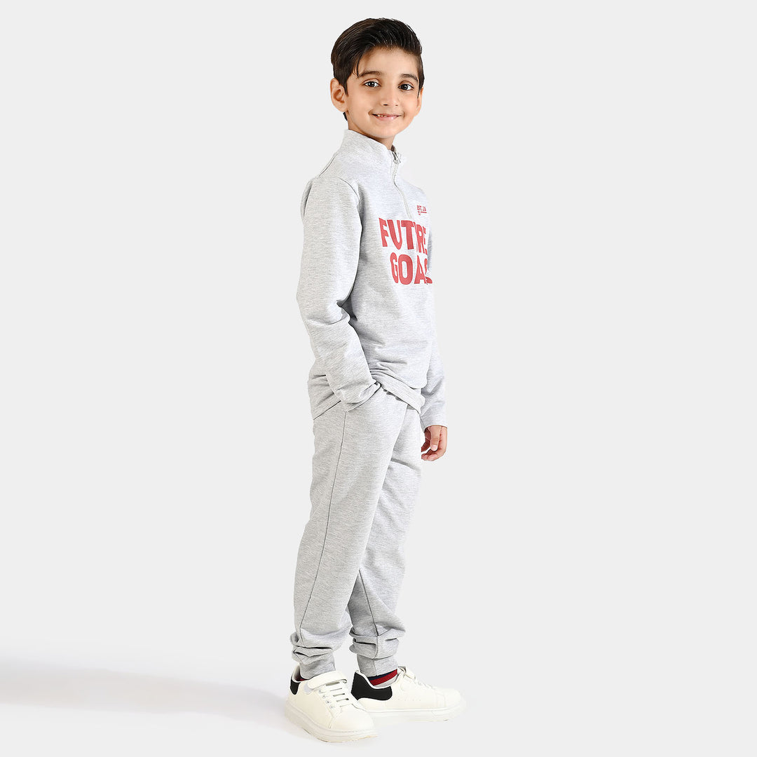 Boys Jersey/Terry 2 Piece Suit Future Goals-Grey