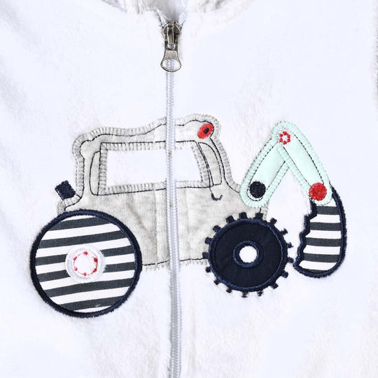 Infant Boys Faux Fur Knitted Suit Sh157-3P-White.Grey