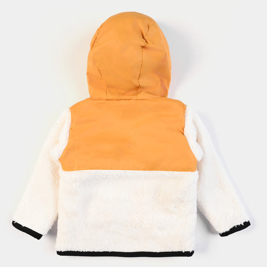 Infant Boys Woven Jacket Polar Bear-Mustard