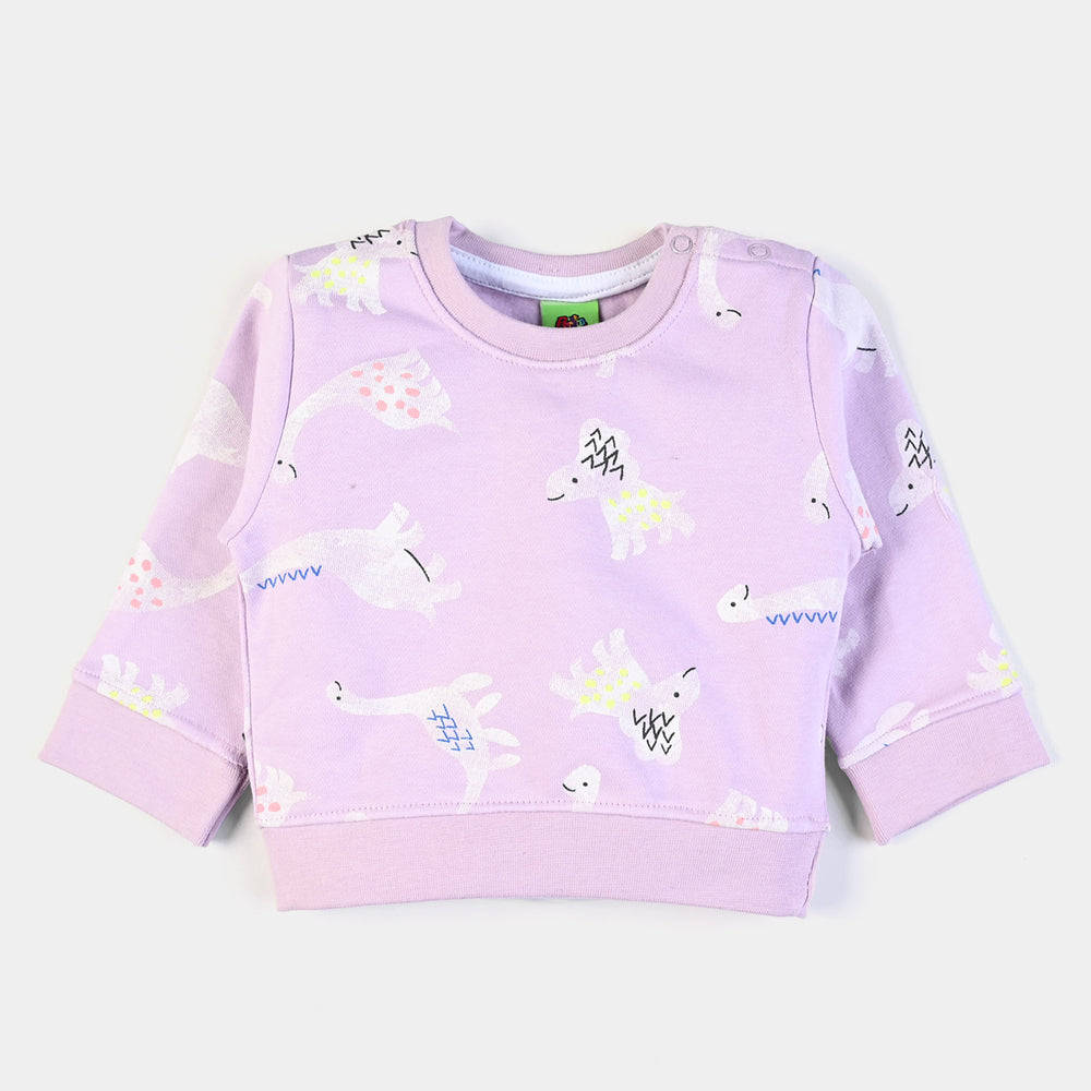 Infant Girls fleece Knitted 2PC Suit Dinosaurs