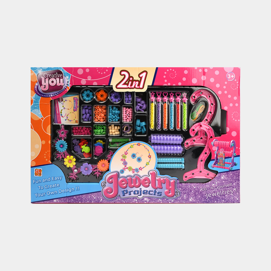 3 In 1  Beads jewelry Project Set For Girls