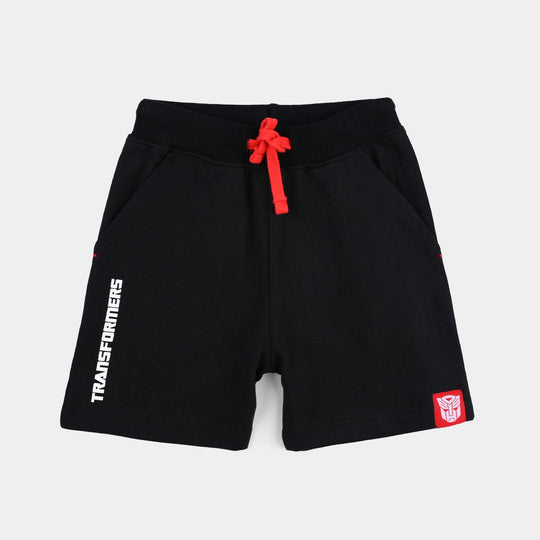 Boys Jersey/Terry Shorts (Transformer) - Jet Black