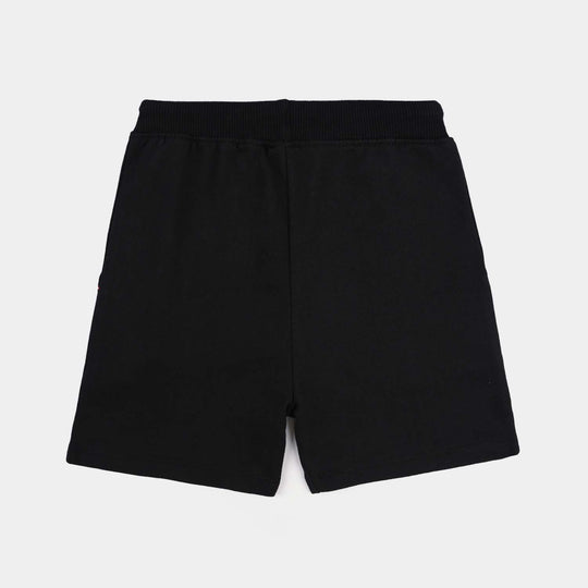 Boys Jersey/Terry Shorts (Transformer) - Jet Black