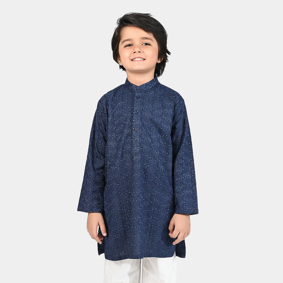Boys Kurta (Chicken)-NAVY