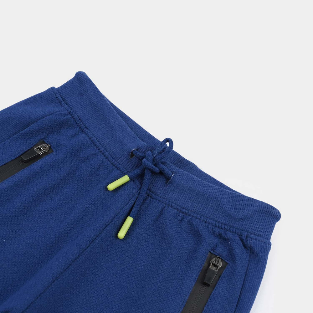 Boys Jersey/Terry Pique Shorts (Future) - Navy Blu