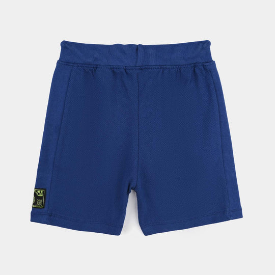 Boys Jersey/Terry Pique Shorts (Future) - Navy Blu