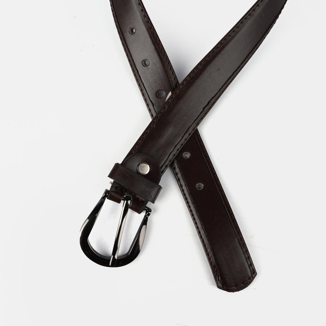 Kids Belt Plain Brown