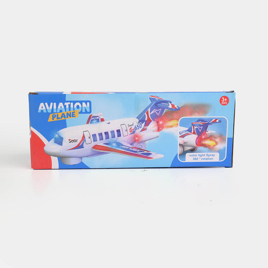 Electric Airplane With Light & Music, Spray