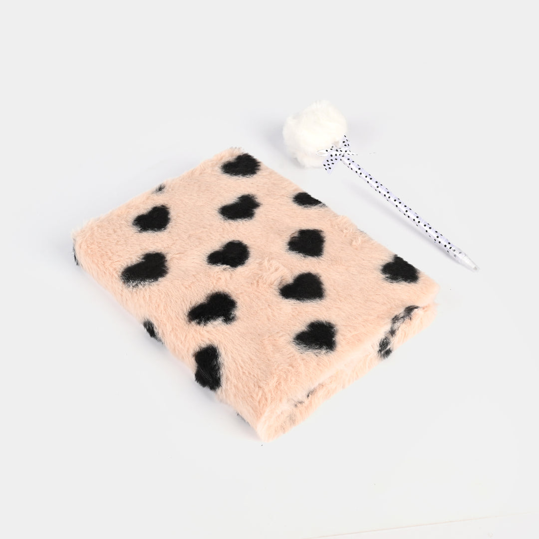 Diary Notebook Set with Pom-Pom Pen