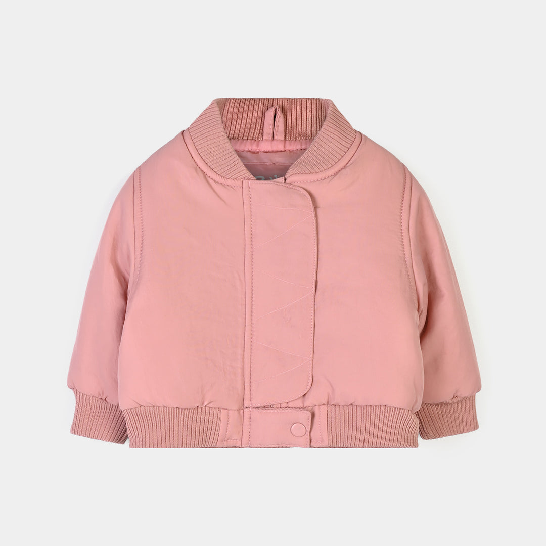 Infant Girls Puffer Jacket Flap - PINK
