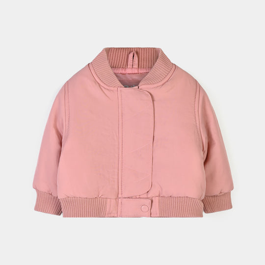 Infant Girls Puffer Jacket Flap - PINK