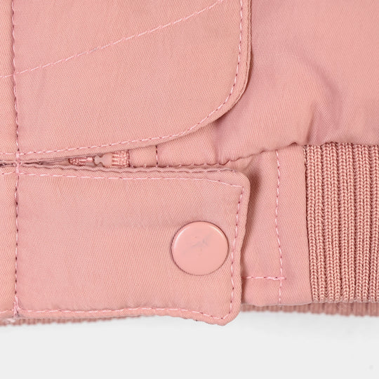 Infant Girls Puffer Jacket Flap - PINK