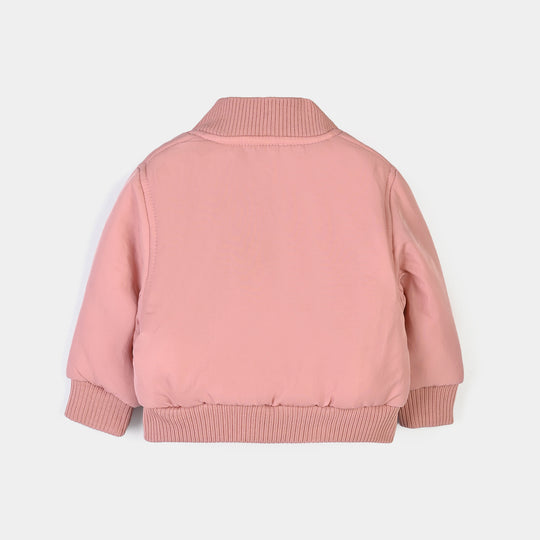 Infant Girls Puffer Jacket Flap - PINK