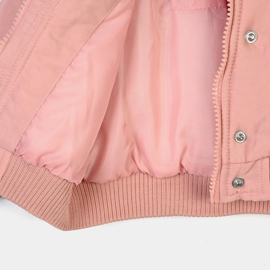 Infant Girls Puffer Jacket Flap - PINK