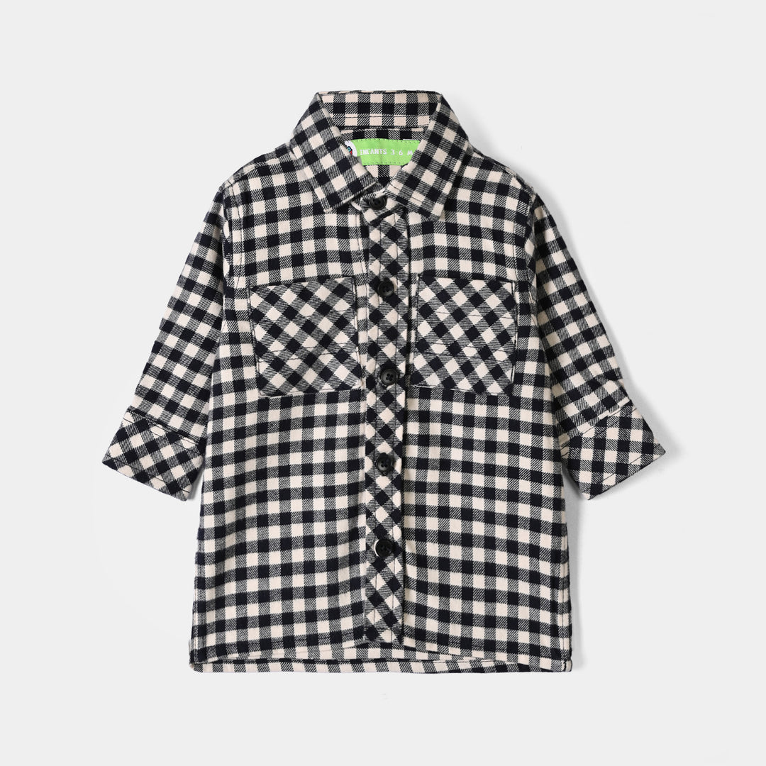 Infant Boys Basic Casual Shirt Hooded - Off White