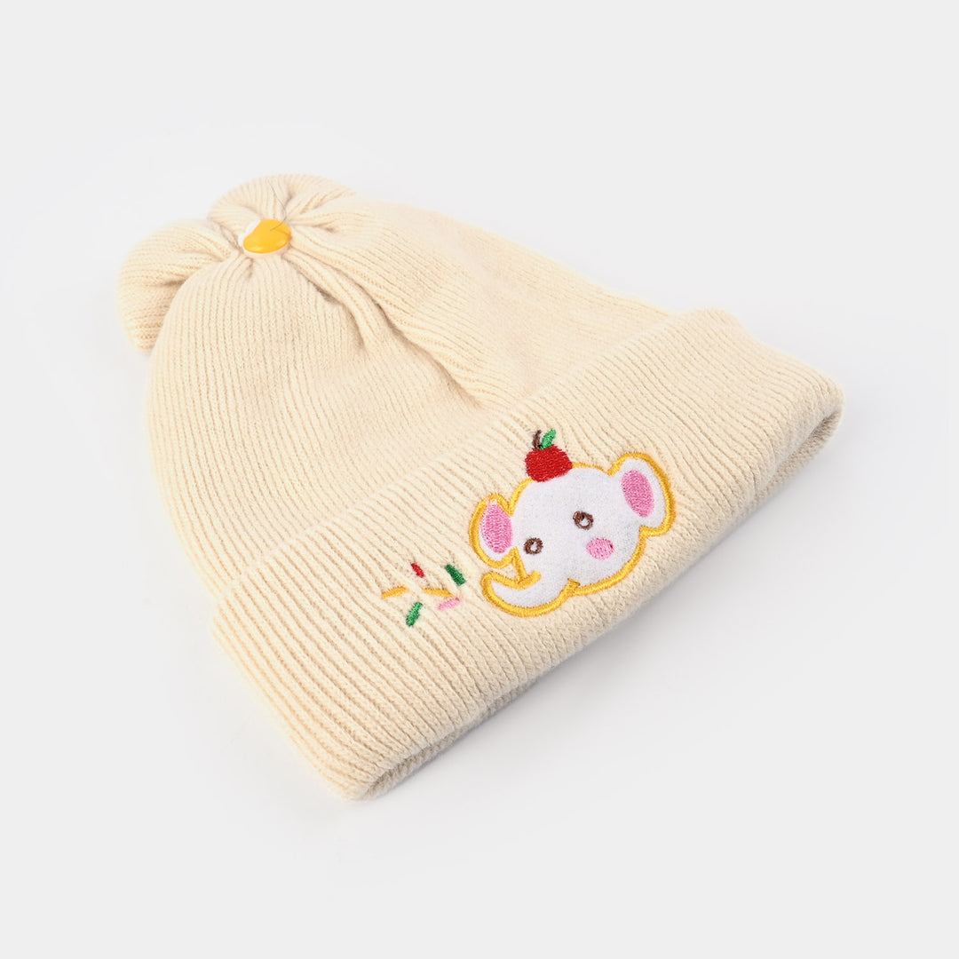 Baby Winter Cap/Hat  Elephant Embroidered | 6M+