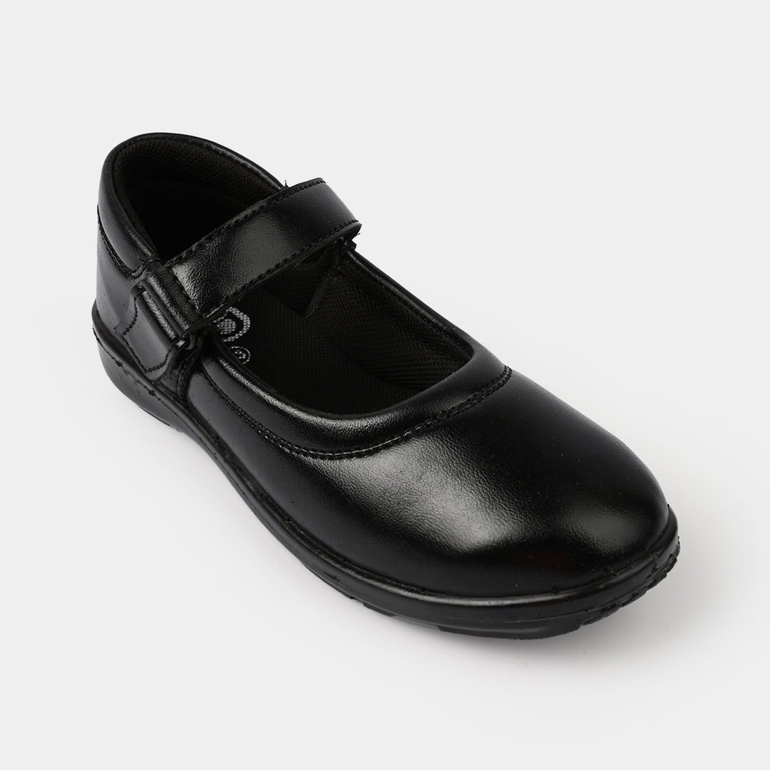 Girls School Shoes KR-01-BLACK